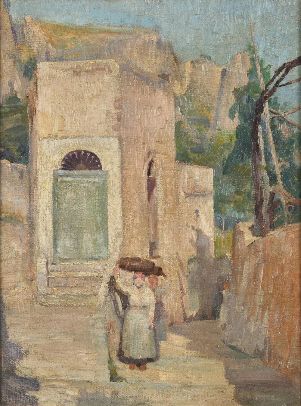 Paesaggio con vicolo